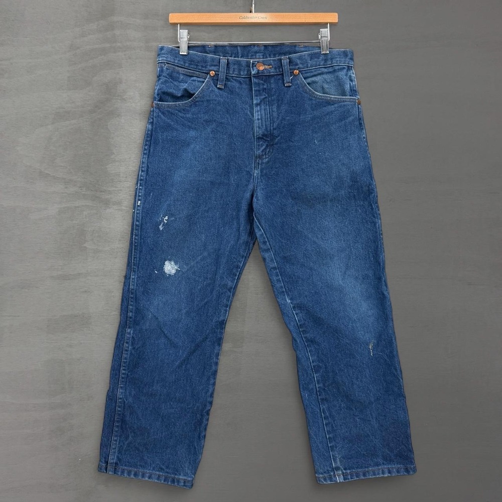 Wrangler 13MWZ Cowboy Cut Jeans Blue Indigo Straight Leg 32 x 24